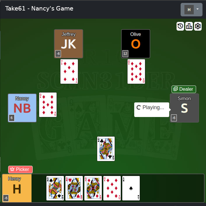 Take61 Game In Progress